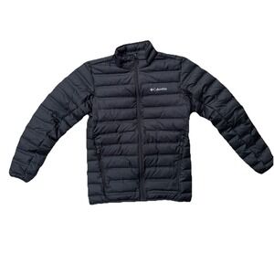 Columbia Lake 22 Down Puffer Jacket Men's Small Black 650 Fill Lightweight